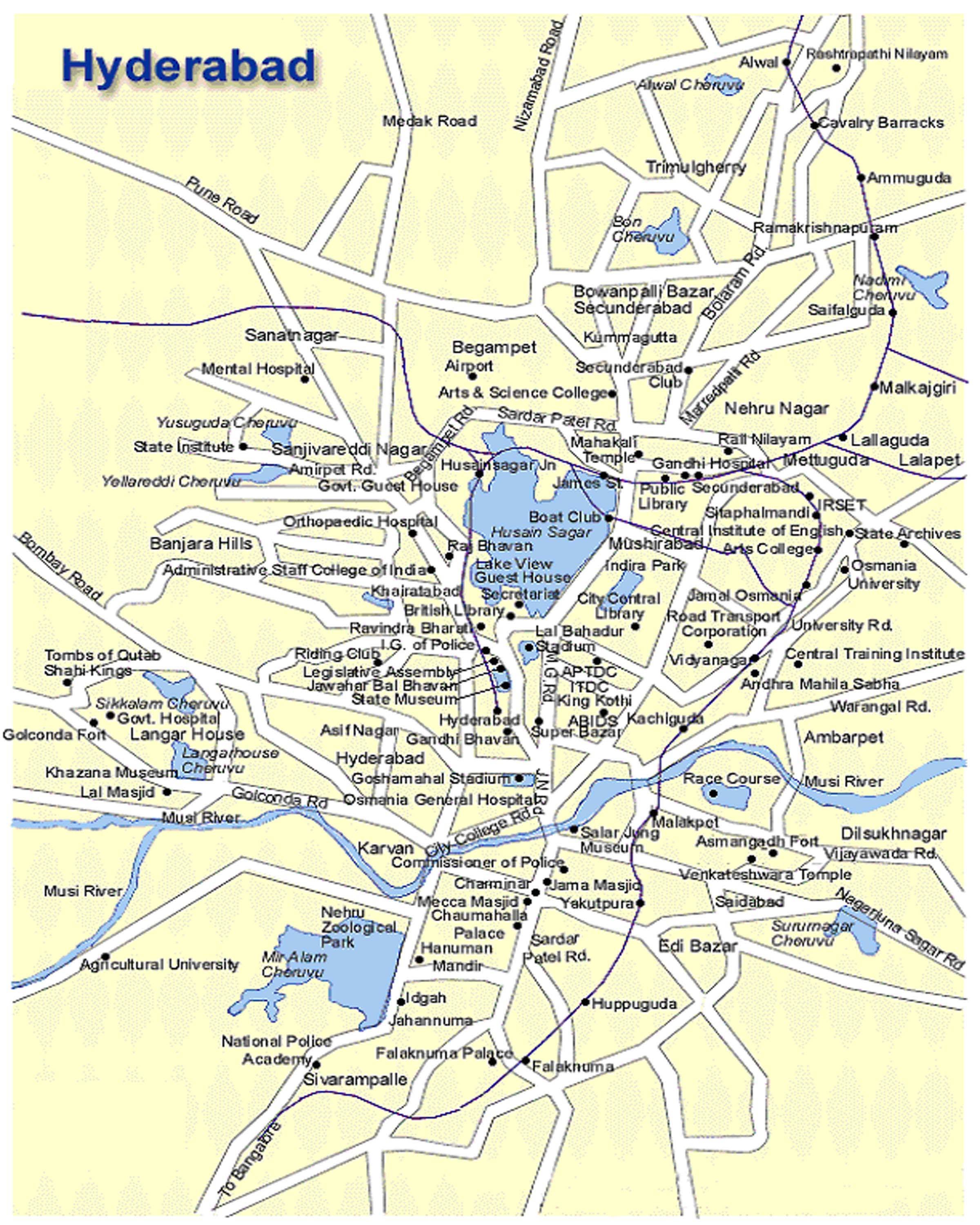 Hyderabad map  pdf